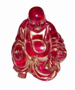 Buddha rosu al abundentei, din rasina