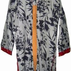 Rochie gri cu imprimeu negru si model