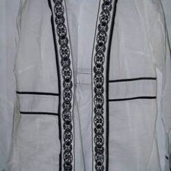 Tunica alba cu model negru - L