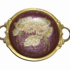 Platou din alama cu flori de Lotus