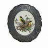 Tablou vintage din portelan cu rama din metal