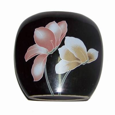 Vaza Feng Shui neagra cu orhidee