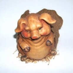 Purcelus din ceramica si saculet