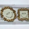 Set de 4 minirame de culoare aurie