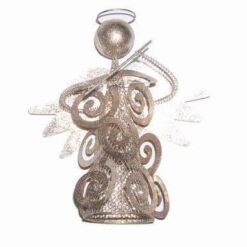 Ingerul fericiri din metal, argintiu