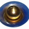 Lumanare Feng Shui aurie in suport albastru
