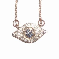 Pandantiv cu ochiul lui Horus placat cu aur roz