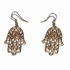 Cercei cu palma lui Fatima pentru protectie si noroc