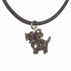 Pandantiv caine cu marcasite pentru noroc