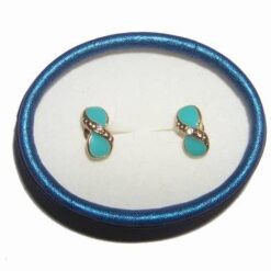 Cercei cu cifra 8, placati cu aur de 14K