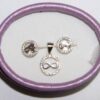 Set din argint 925 cu cifra 8 si zirconi