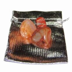 Saculet auto cu cristale de agat rosu pentru zodia mistret