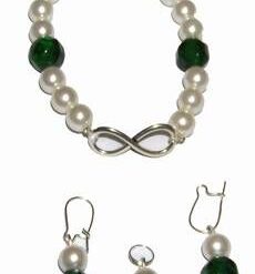 Set Feng Shui cu perlute si cristale verzi pentru noroc