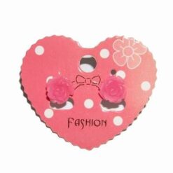 Cercei cu trandafir roz pentru iubire