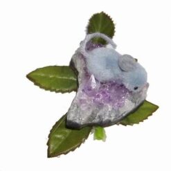 Cristal de ametist cu sobolanul fericirii