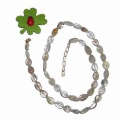 Colier cristale de citrin, cuart fumuriu, aur 14k