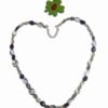 Colier citrin, cristal de stanca, ametist si aur 14k