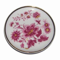 Mini farfurie Feng Shui din portelan cu floarea bogatiei