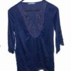 Bluza Feng Shui bleumarin cu broderii magice