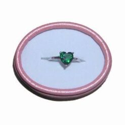 Inel Feng Shui din argint 925 si smarald industrial