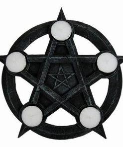 Pentagrama magica Wicca cu 5 lumanari