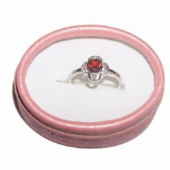 Inel din argint 925 cu cristal de granat