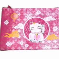 Portofel Feng Shui cu nodul mistic si pisica maneko nekki