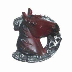 Minitablou din rasina cu cal si potcoava