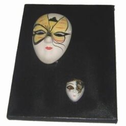 Tablou canvas cu mastile invidiei din portelan 3D