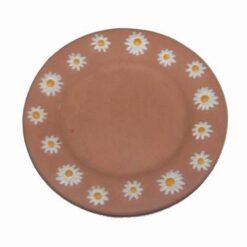 Farfurie decorativa cu margarete din lut