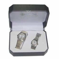 Set de 2 ceasuri argintii pentru el si ea