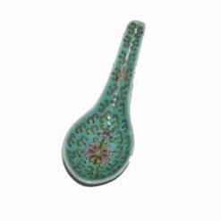 Lingura decorative cu lotus si simboluri de bun augur