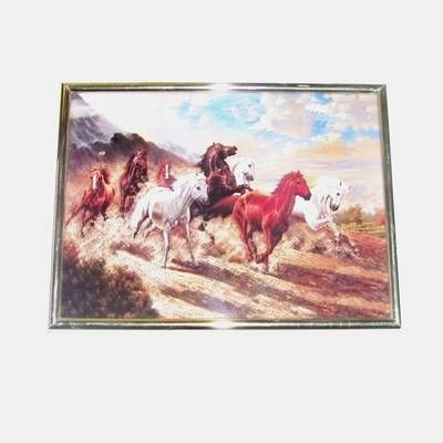 Cei 8 cai in alergare - tablou