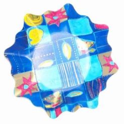 Set de 6 farfurii din carton cu aspect vintage