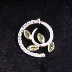 Pandantiv din argint 925 cu peridot/olivina