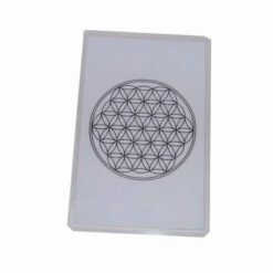 Card Feng Shui cu Floarea Vietii - alb