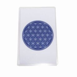 Card Feng Shui cu Floarea Vietii - albastru