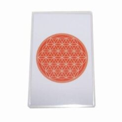 Card Feng Shui cu Floarea Vietii - portocaliu