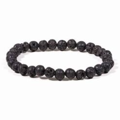 Bratara masculina din lava vulcanica pentru sanatate