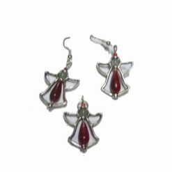 Set Feng Shui cu ingerasi, coral si aventurin din metal