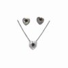 Set Feng Shui placat cu rodiu cu inimioare negre
