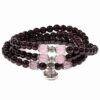 Colier / bratara Mala pe elastic din granat