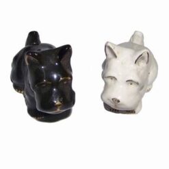 Cuplu de caini yin yang din portelen