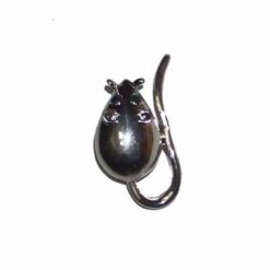 Brosa cu sobolanul fericirii placat cu aur alb