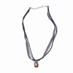 Pandant din agat cu simbolul ho tu pe siret negru