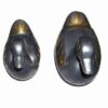 Cuplu de rate mandarine din metal vintage cu capac detasabil