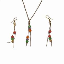 Set fantezie in 3 culori placat cu aur