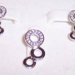 Set din argint, model cifra 8.