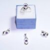 Set din argint cu cristal de ametist - cifra 8