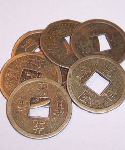 Bratara Feng Shui cu 6 monede antice